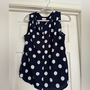 Pixley navy and white tank. Dressier than just a cotton tank.